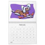 Hunde Illustrationen außerhalb des Leasingverhältn Kalender (Feb 2027)