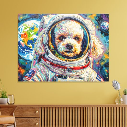 HUNDE IM ALL-POODLE 19 LEINWANDDRUCK (Insitu (Wohnzimmer))