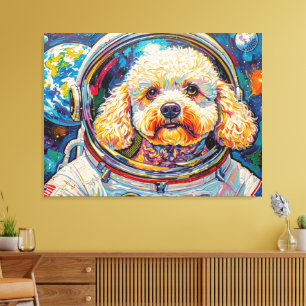 HUNDE IM ALL-POODLE 20 LEINWANDDRUCK
