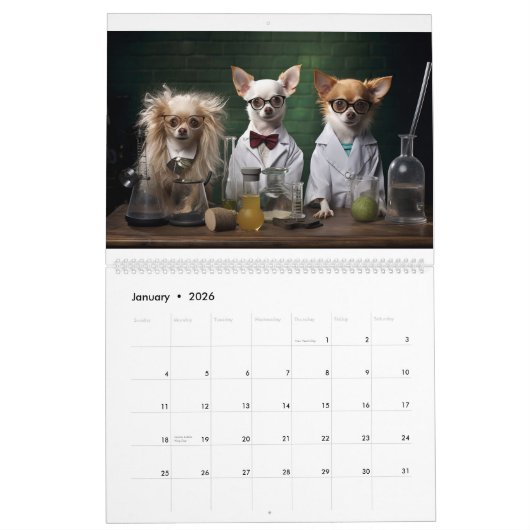 Hunde im Arbeitskalender Kalender (Jan 2026)
