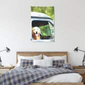 Hunde im Auto Leinwanddruck (Insitu (Schlafzimmer))