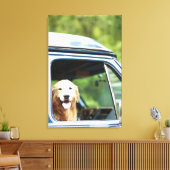 Hunde im Auto Leinwanddruck (Insitu (Wohnzimmer))