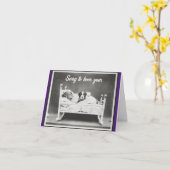 Hunde im Bett-Grußkarte Karte (Gelbe Blume)