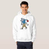Hunde im Bowling mit Bowlingball Hoodie (Vorne ganz)