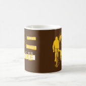 Hunde im Freien Hund und Fahrrad Kaffeetasse (Mittel)