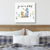 Hunde im Garten III | Du hattest mich in Woof Leinwanddruck (Insitu (Schlafzimmer))