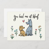 Hunde im Garten III | Du hattest mich in Woof Postkarte (Vorne/Hinten)