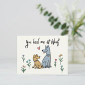 Hunde im Garten III | Du hattest mich in Woof Postkarte (Stehend Vorderseite)