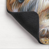 Hunde im Garten mit Frosch Mousepad (Ecke)