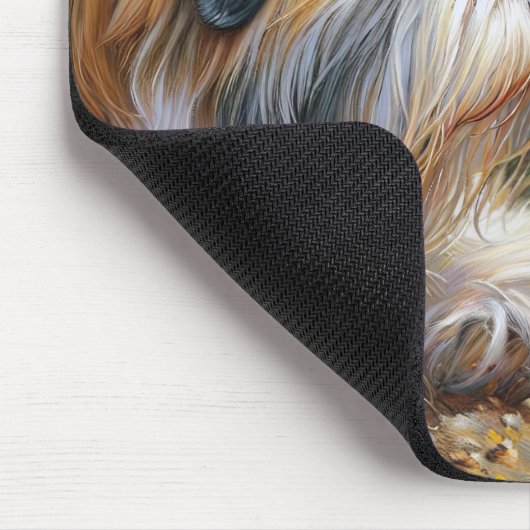 Hunde im Garten mit Frosch Mousepad (Ecke)