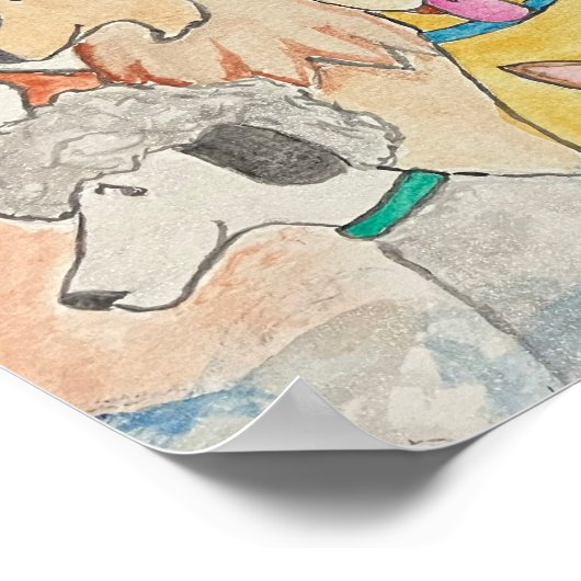 Hunde im Himmel Poster (Ecke)