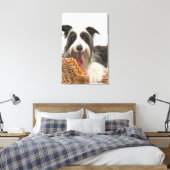 Hunde im Korb 2 Leinwanddruck (Insitu (Schlafzimmer))