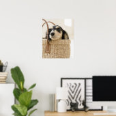 Hunde im Korb Poster (Heimbüro)