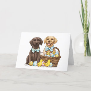 Hunde im Labrador Retriever Feiertagskarte