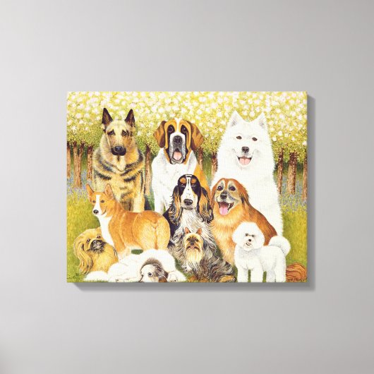 Hunde im Mai Leinwanddruck (Vorderseite)