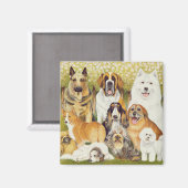Hunde im Mai Magnet (Vorderseite/Rückseite)