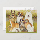 Hunde im Mai Postkarte (Vorne/Hinten)