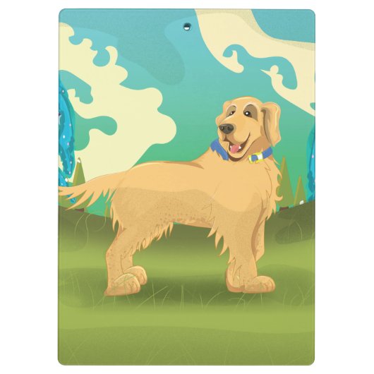 Hunde im Park Klemmbrett (Rückseite)