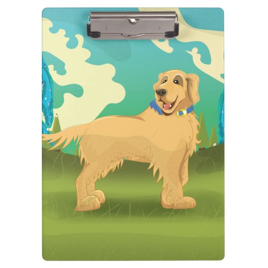 Hunde im Park Klemmbrett (Vorderseite)