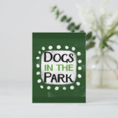 Hunde im Park Postcard Postkarte (Stehend Vorderseite)