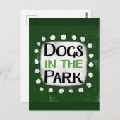 Hunde im Park Postcard Postkarte (Vorne/Hinten)