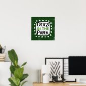 Hunde im Park Poster Wall Art (Heimbüro)