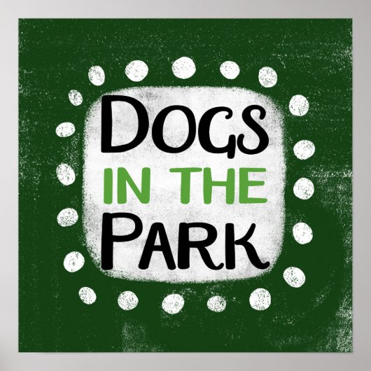 Hunde im Park Poster Wall Art (Vorne)