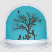 Hunde im Park Snow Globe Schneekugeln (Vorderseite)