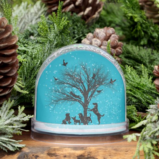 Hunde im Park Snow Globe Schneekugeln (Winter)