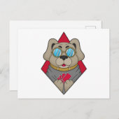 Hunde im Poker mit Poker-Karten Postkarte (Vorne/Hinten)