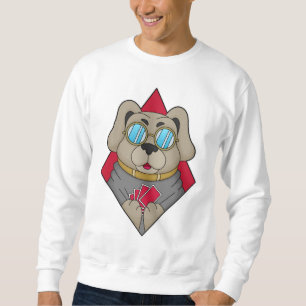 Hunde im Poker mit Poker-Karten Sweatshirt