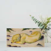 Hunde im Schnee liegen (von Franz Marc) Karte (Stehend Vorderseite)
