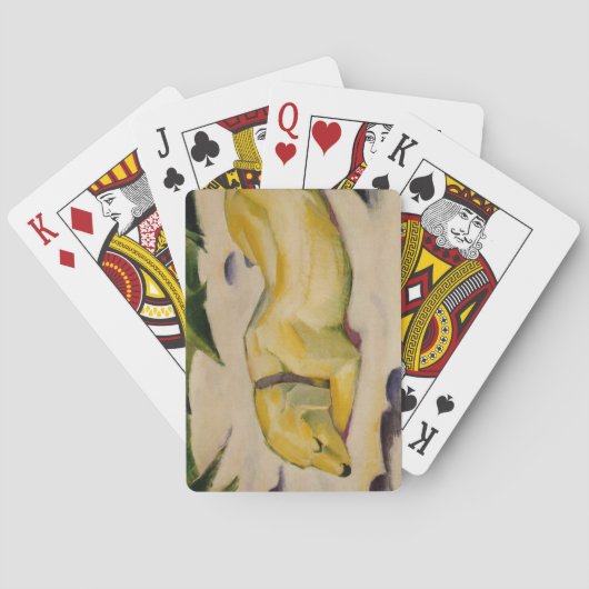 Hunde im Schnee liegen (von Franz Marc) Spielkarten (Rückseite)