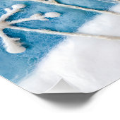 Hunde im Schnee mit Scarf und Vogel fühlen Poster (Ecke)