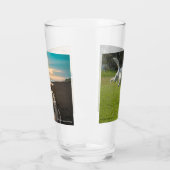 Hunde im Spiel, zweiseitig, Glas (Links)