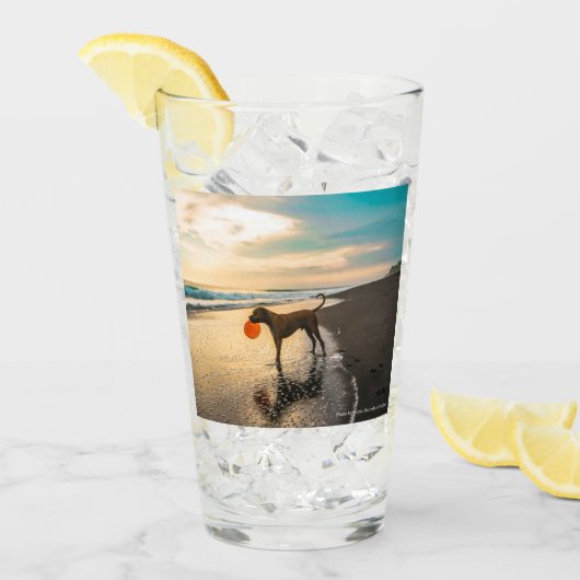 Hunde im Spiel, zweiseitig, Glas (Vorderseite Ice)