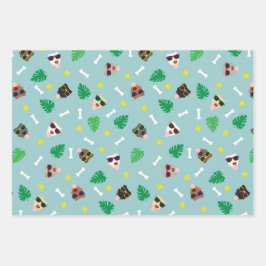 Hunde im Urlaub Geschenkpapier Set