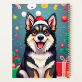 Hunde im Weihnachtsdekor Planer (Rückseite)