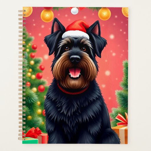 Hunde im Weihnachtsdekor Planer (Vorderseite)