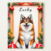 Hunde im Weihnachtsdekor Planer (Rückseite)