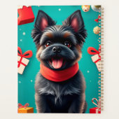 Hunde im Weihnachtsdekor Planer (Rückseite)