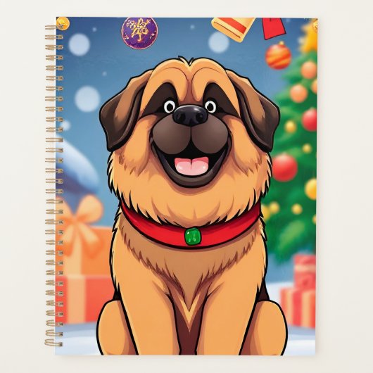 Hunde im Weihnachtsdekor Planer (Vorderseite)