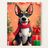 Hunde im Weihnachtsdekor Planer (Rückseite)