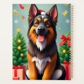 Hunde im Weihnachtsdekor Planer (Rückseite)