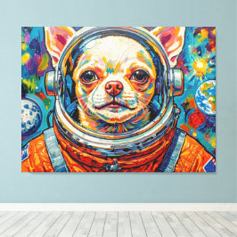 HUNDE IM WELTALL-CHIHUAHUA 3 LEINWANDDRUCK