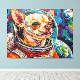 HUNDE IM WELTALL-CHIHUAHUA 4 LEINWANDDRUCK