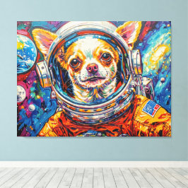 HUNDE IM WELTALL-CHIHUAHUA 8 LEINWANDDRUCK