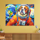 HUNDE IM WELTALL-ST. BERNARD 7 LEINWANDDRUCK (Insitu (Wohnzimmer))