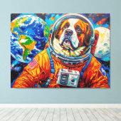 HUNDE IM WELTALL-ST. BERNARD 7 LEINWANDDRUCK (Insitu (Holzboden))