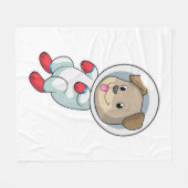 Hunde im Weltraum im Anzug Fleecedecke (Vorderseite (Horizontal))